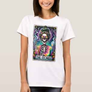 Funny Skeleton The Stoner Tarot T-Shirt