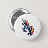 Funny Skeleton Unicorn Lovers Spooky Halloween Cos Button (Vorne & Hinten)