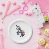 Funny Skeleton Unicorn Lovers Spooky Halloween Cos Pappteller (Party)