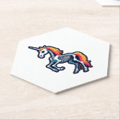 Funny Skeleton Unicorn Lovers Spooky Halloween Cos Untersetzer (angewinkelt)