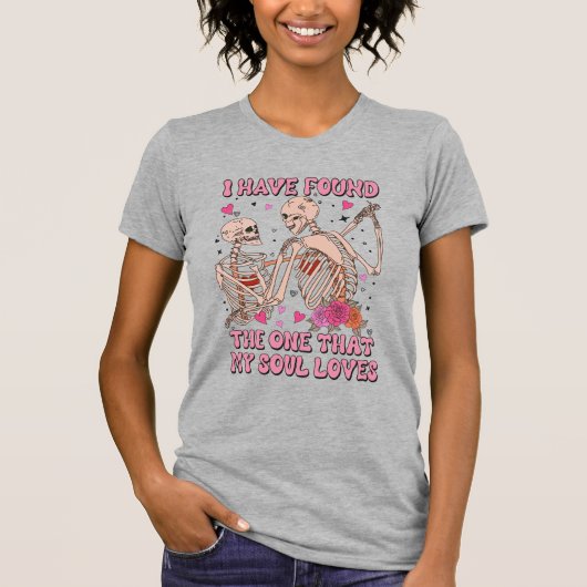 Funny Skeleton Valentine's Day, tanzende Skelette T-Shirt (Vorderseite)