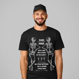 Funny Skeleton "Vater Joke" T - Shirt (Black Optio