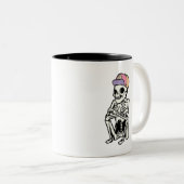 Funny Skeleton wart Zweifarbige Tasse (VorderseiteRechts)