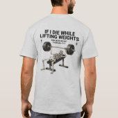 Funny Skeleton Weightlifting Gym Set Humor T-Shirt (Rückseite)