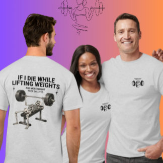 Funny Skeleton Weightlifting Gym Set Humor T-Shirt
