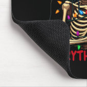 Funny Skeleton Weihnachtslicht Ich bin gut, alles. Mousepad (Ecke)