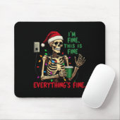 Funny Skeleton Weihnachtslicht Ich bin gut, alles. Mousepad (Mit Mouse)