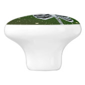 Funny skeleton Weihnachtsmannmütze Ornament Gold S Keramikknauf (Seitenansicht)