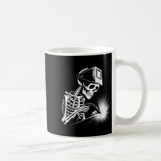 Funny Skeleton Welding Liebhaber Spooky Halloween  Kaffeetasse (Rechts)