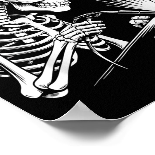 Funny Skeleton Welding Liebhaber Spooky Halloween  Poster (Ecke)