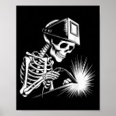 Funny Skeleton Welding Liebhaber Spooky Halloween  Poster (Vorne)