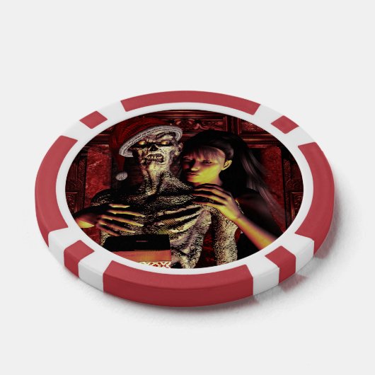 Funny skeleton with woman pokerchips (Einzeln)