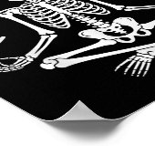 Funny Skeleton Yoga Dentist Tooth Zahnarzthygienis Poster (Ecke)