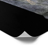 Funny Skeleton zu Halloween im Grabstein Poster (Ecke)