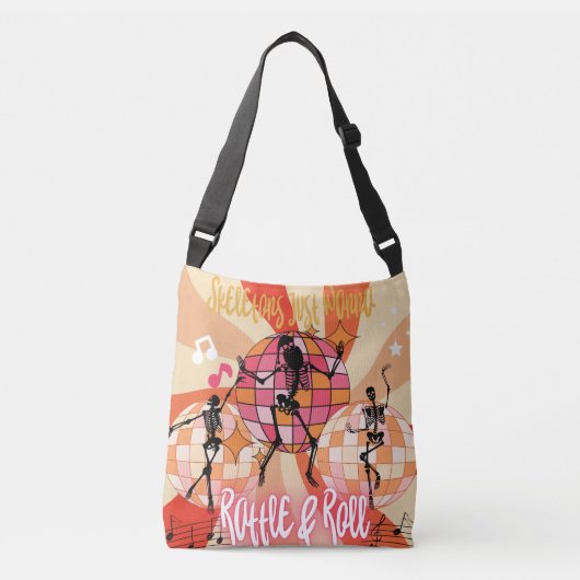 Funny Skeletons Just Wanna Rattle&Roll Tragetaschen Mit Langen Trägern (Vorderseite)