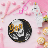 Funny Skelett Boo! Halloween Zuhause-Partys Pappteller (Party)