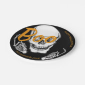 Funny Skelett Boo! Halloween Zuhause-Partys Pappteller (Schrägansicht)