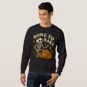 Funny Skelett Fall Bone to Rake Autumn Halloween Sweatshirt (Vorne ganz)