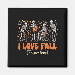 Funny Skelett I Liebe Fall Prävention Fall Physica Magnet