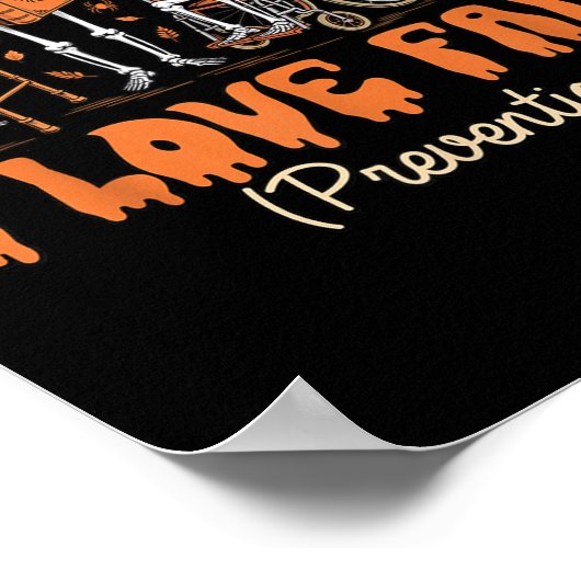 Funny Skelett I Liebe Fall Prävention Fall Physica Poster (Ecke)