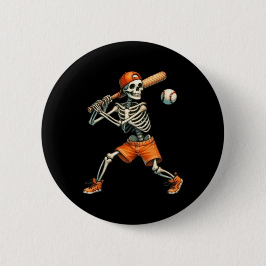 Funny Skelett Sell Halloween Jungs Männer Kinder Button (Vorderseite)