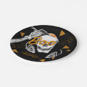 Funny skelett Sushi Halloween Party Pappteller (Schrägansicht)