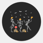 Funny Skelettanzwerk Arbeiterkostüm Runder Aufkleber (Vorderseite)