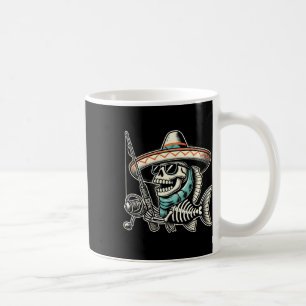 Funny Skeletts Fisch Sombrero Fishing Crew Geschen Kaffeetasse