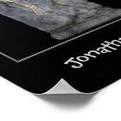 Funny Skeletts Grabstein Kinderzimmer Personalisie Poster (Ecke)