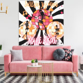 Funny Skeletts Just Wanna Rattle & Roll Stretched Leinwanddruck (Insitu (Wohnzimmer))