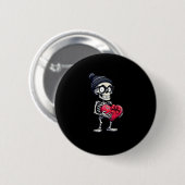 Funny Skeletts Men Skeleton Herzrhythmusstörungen Button (Vorne & Hinten)