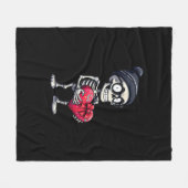 Funny Skeletts Men Skeleton Herzrhythmusstörungen Fleecedecke (Vorderseite (Horizontal))