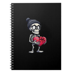 Funny Skeletts Men Skeleton Herzrhythmusstörungen Notizblock