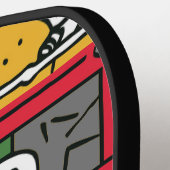 Funny Skeletts Pickleball Abstrakt spielen Pickleball Schläger (Linke Seite)