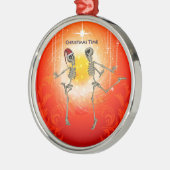 Funny skeletts silbernes ornament (Links)
