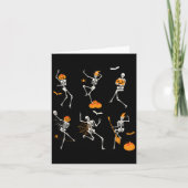 Funny Skeletts tanzend Challenge Halloween Karte (Vorderseite)