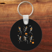 Funny Skeletts tanzend Challenge Halloween Schlüsselanhänger (Vorderseite)