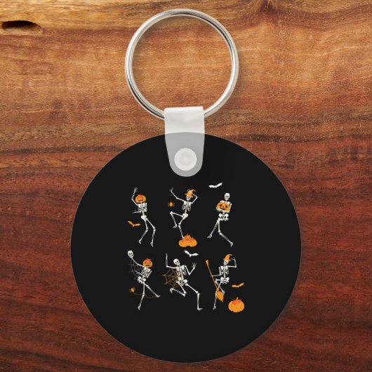 Funny Skeletts tanzend Challenge Halloween Schlüsselanhänger (Vorderseite)