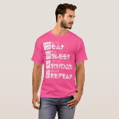 Funny Sketching Eat Sleep Sketching Wiederholung J T-Shirt (Vorne ganz)
