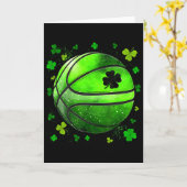 Funny Sketll And Shamrock Clover St Patrick's Day Karte (Gelbe Blume)