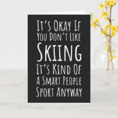 Funny Ski Cards Skiing Humor Humorous Skier Karte (Gelbe Blume)