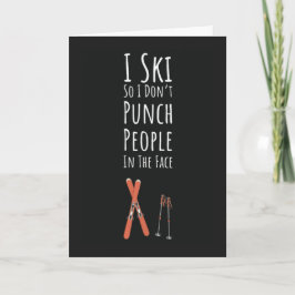 Funny Ski Cards Skiing Humor Skier Winter Sports Karte