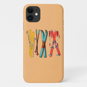 Funny Ski Colorful Ski Skier Case-Mate iPhone Hülle