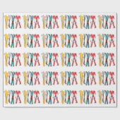 Funny Ski Colorful Ski Skier Geschenkpapier (Flach)