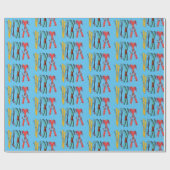 Funny Ski Colorful Ski Skier Geschenkpapier (Flach)