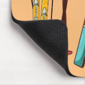 Funny Ski Colorful Ski Skier Mousepad (Ecke)