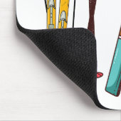 Funny Ski Colorful Ski Skier Mousepad (Ecke)