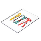 Funny Ski Colorful Ski Skier Notizblock (Linke Seite)