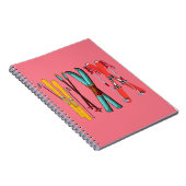 Funny Ski Colorful Ski Skier Notizblock (Rechte Seite)