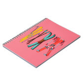 Funny Ski Colorful Ski Skier Notizblock (Linke Seite)